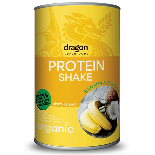 Batido Proteína Vegana Plátano y Coco con Eritritol Dragon Superfoods Bio 450g