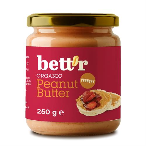 Mantequilla Crema de Cacahuete Crunchy Vegano Bettr Bio 250g