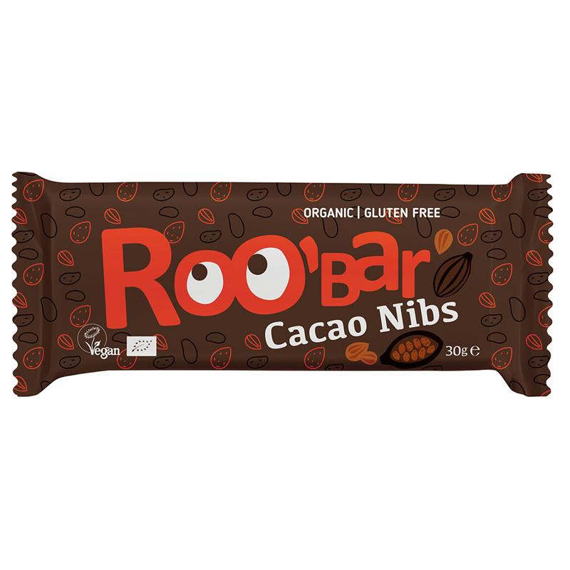 Barrita de Almendras con Nibs de Cacao RooBar Bio 30g