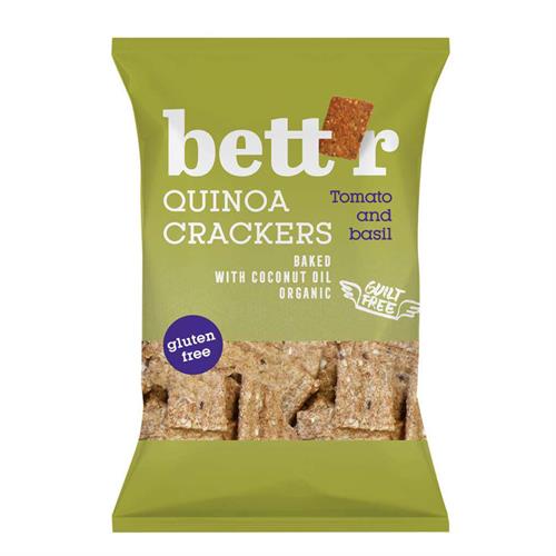 Crackers de Quinoa Tomate y Albahaca Sin Gluten Bettr Bio 100g