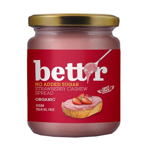 Crema de Anacardos y Fresas sin Azúcar Añadido Bettr Bio 250g