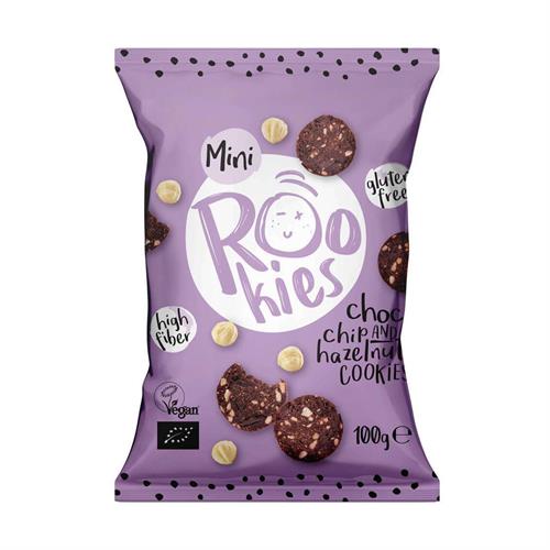 Mini Galletas de Chips de Chocolate y Avellana Rookies Bio 100g