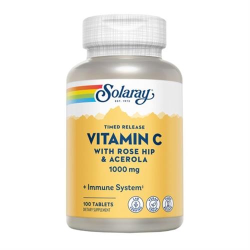 Vitamina C con Escaramujo Solaray 100 Comprimidos