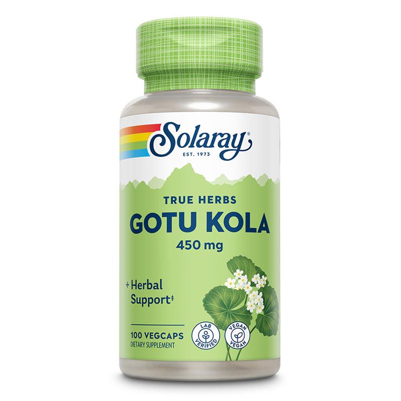 Gotu Kola (Centella Asiática) 450 mg Solaray 100 VegCaps