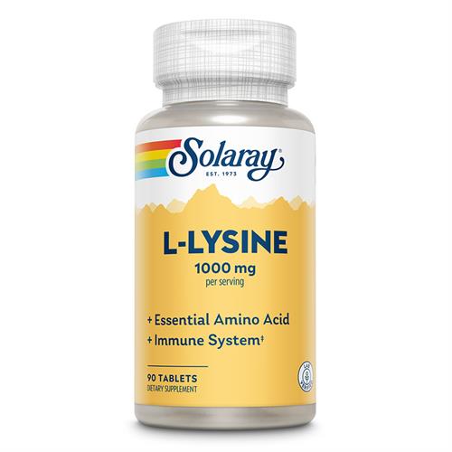 L-Lysine Plus 1000 Mg Solaray 90 Comprimidos