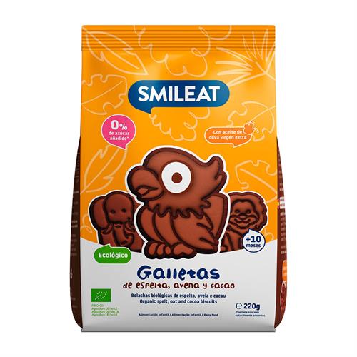 Galletas Infantiles de Avena Espelta y Cacao Smileat Bio 220g