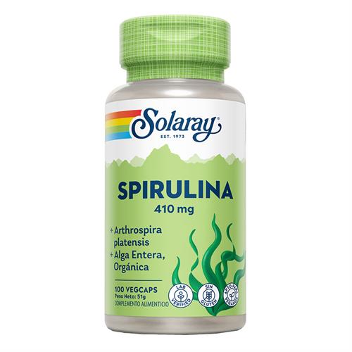 Sprirulina 410 mg Solaray 100 VegCaps