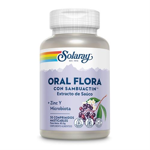 Oral Flora con Sambuactin Solaray 30 Comprimidos Masticables