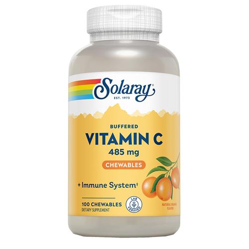 Vitamina C Sabor Naranja Solaray 100 Comprimidos Masticables