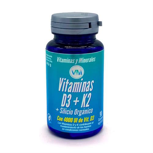 Vitamina D3 y K2 con Silicio Orgánico Ynsadiet 20 Cápsulas Vegetales