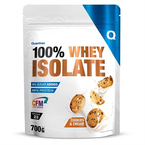 Direct 100% Whey Isolate Isolado de Proteína de Suero Cookies & Cream Quamtrax 700g