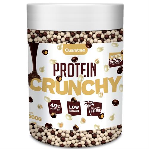 Protein Crunchy Bolitas Protéicas de Chocolate Blanco y Negro Crujientes Quamtrax 500g