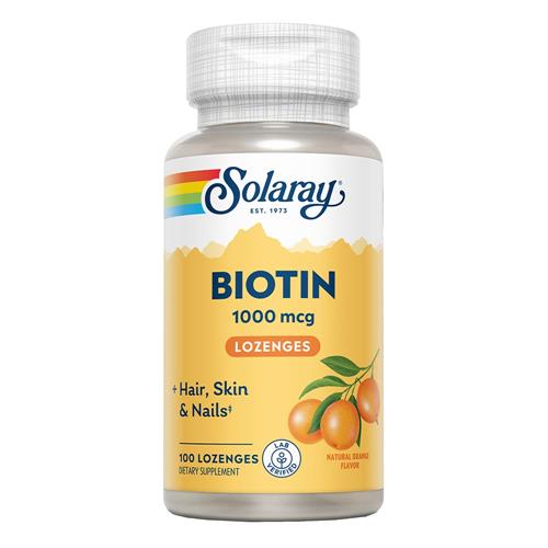 Biotin 1000 Mg Solaray 100 Comprimidos Sublinguales