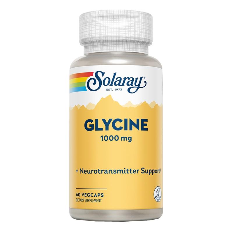 Glicina 1000 mg Solaray 60 VegCaps