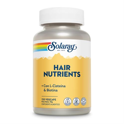 Hair Nutrients con L-Cisteína y Biotina Solaray 120 VegCaps