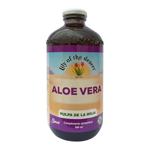 Zumo de Aloe Vera Pulpa Hoja (Vidrio) Lily of the Desert 946 ml