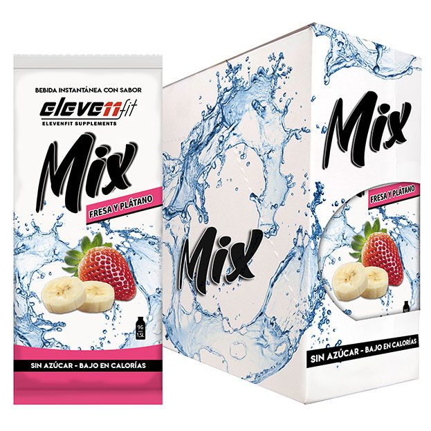 MIX Plátano y Fresa (Banana & Strawberry) 12 uds Elevenfit 9g