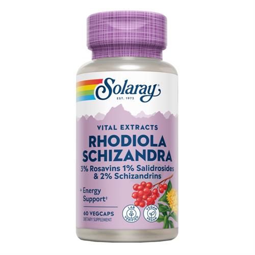 Schizandra & Rhodiola 500 Mg Solaray 60 VegCaps.