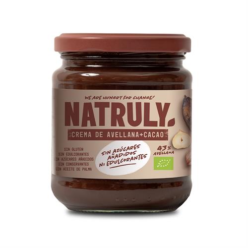 Crema de Avellanas con Cacao Natruly Bio 200g