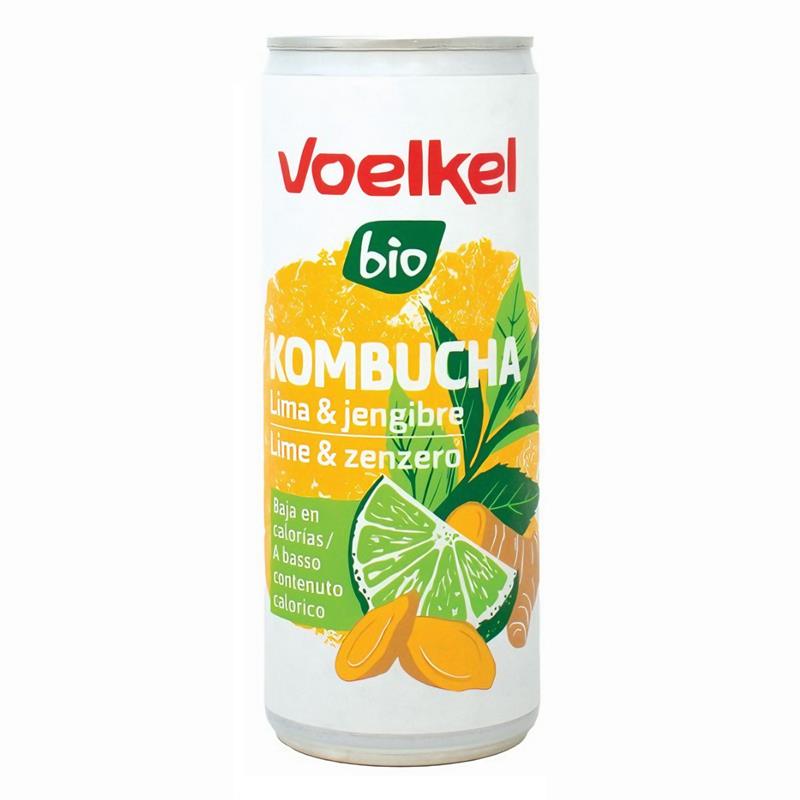 Kombucha Lima y Jengibre Bio lata 250ml