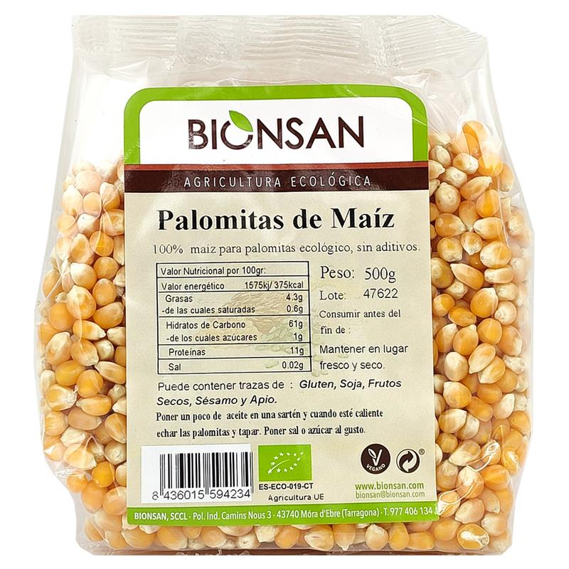 Maiz para Palomitas Bionsan Bio 500g