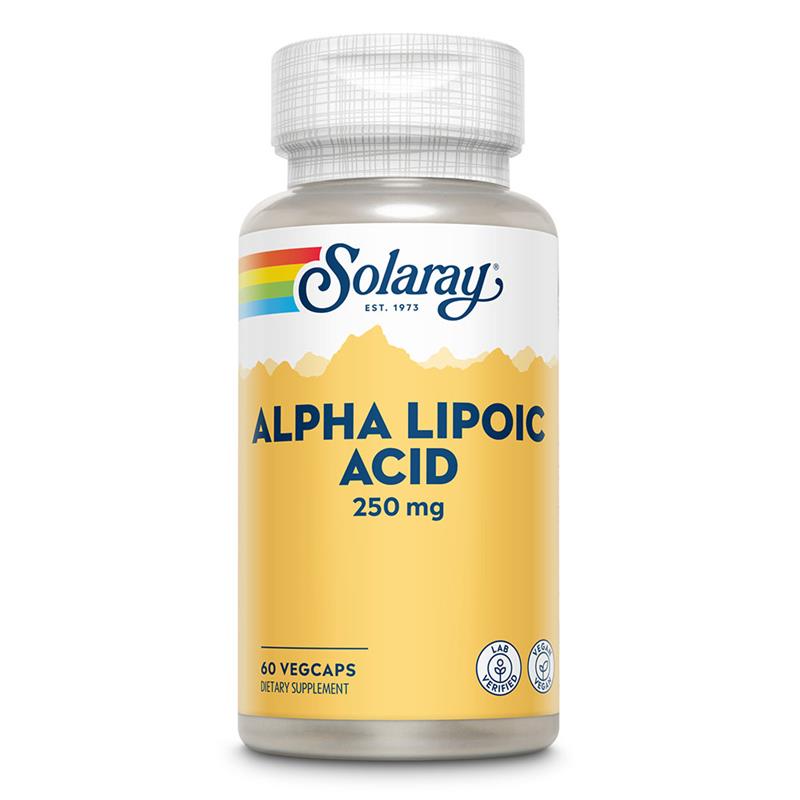 Ácido Alfa Lipoico Alpha Lipoic Acid 250 mg Solaray 60 VegCaps