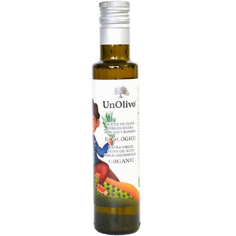 Aceite de Oliva con Ajo y Romero Bio 100 ml Un Olivo