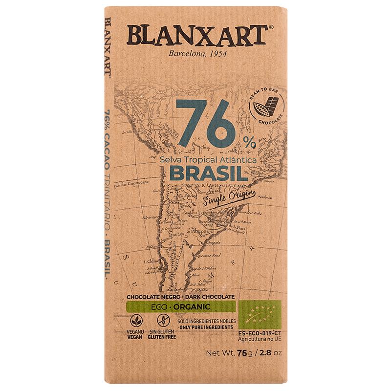 Chocolate Negro Brasil 76% Blanxart Bio 75g