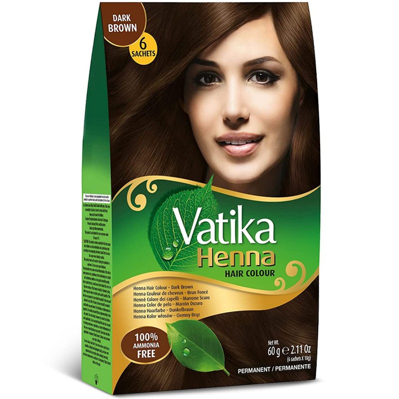 Henna Marrón Oscuro Dark Brown Vatika 60g