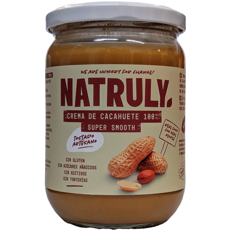 Crema de Cacahuete 100% Super Smooth Natruly 500g