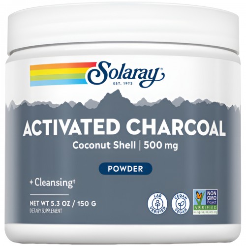 Charcoal Coconut Activated Polvo Solaray 150 g