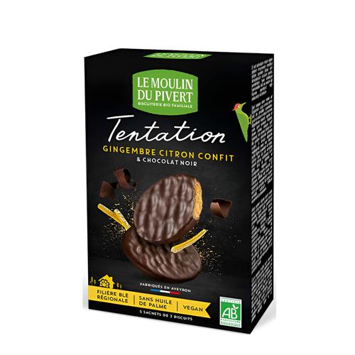 Galletas Tentación Jengibre y Limón Le Moulin du Pivert Bio 130g