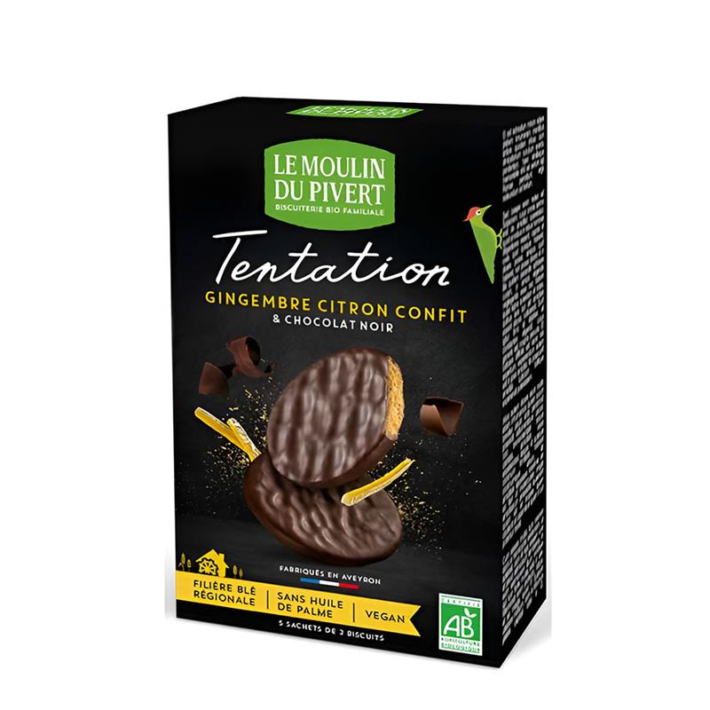 Galletas Tentación Jengibre y Limón Le Moulin du Pivert Bio 130g