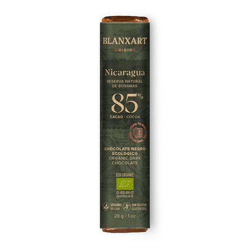 Chocolatina de Chocolate Negro Nicaragua 85% Blanxart Bio 28g