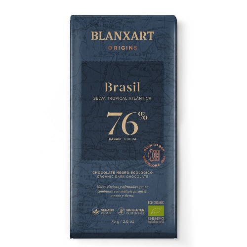 Chocolate Negro Brasil 76% Blanxart Bio 75g