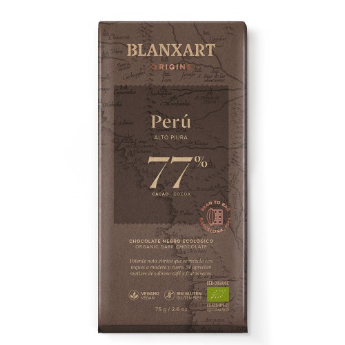 Chocolate Negro Perú 77% Blanxart Bio 75g