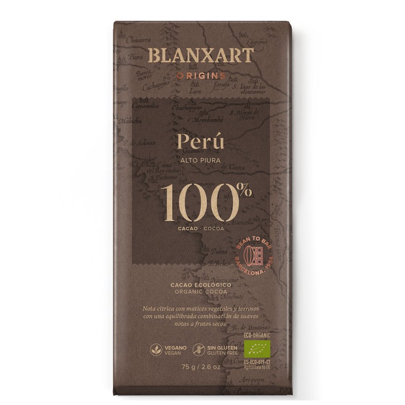 Chocolate Negro Perú 100% Blanxart Bio 75g