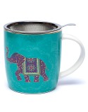 Juego de Taza de Té con Infusor Elefante Indio 400ml