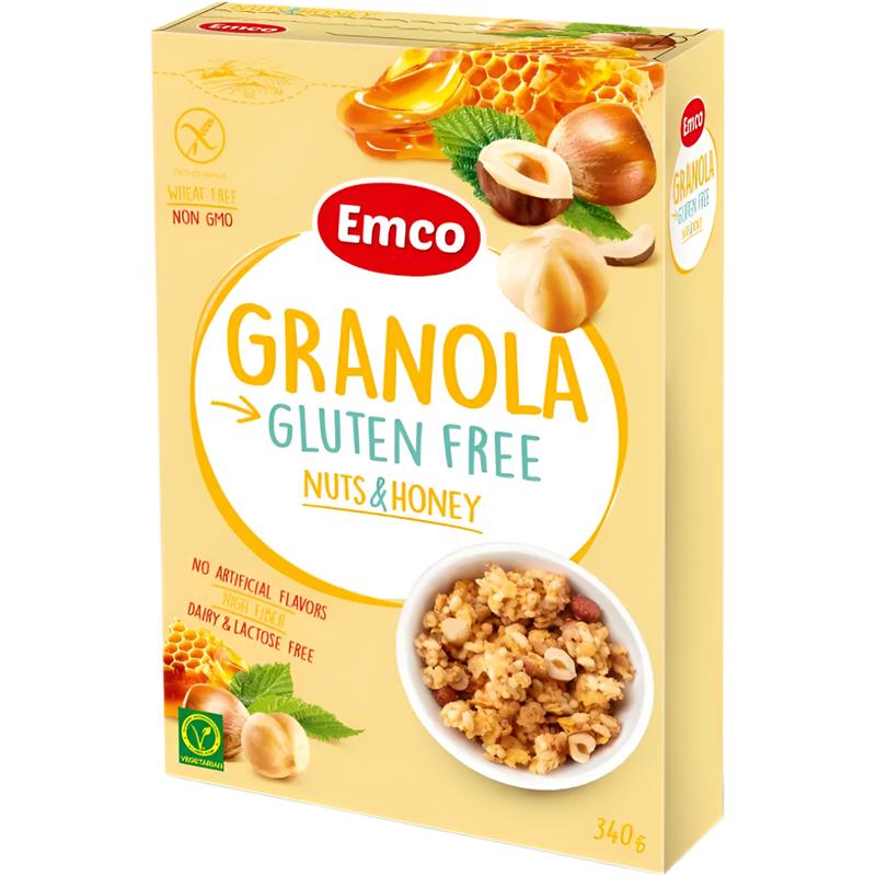 Granola con Miel y Avellanas Sin Gluten Emco 340g