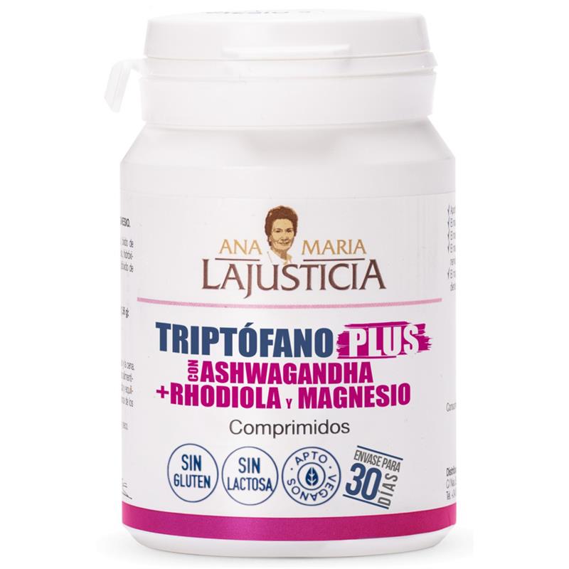 Triptófano Plus con Ashwagandha Rhodiola y Magnesio AML 60 Comprimidos