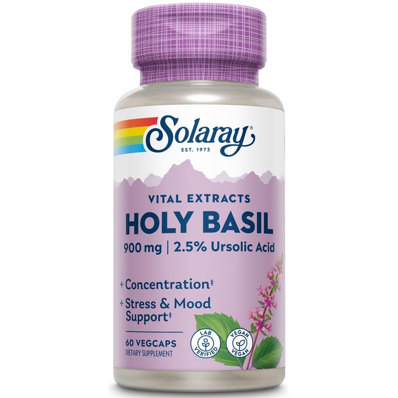 Holy Basil (Albahaca Sagrada) Solaray 60 VegCaps