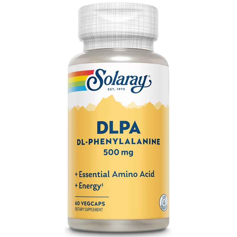 DLPA DL-Phenylalanine 500 mg Solaray 60 VegCaps