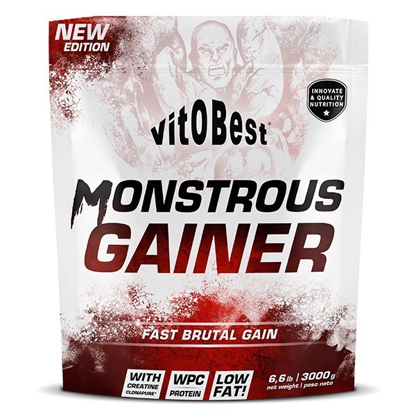 Monstrous Gainer 2200 Fresa Vitobest 3Kg