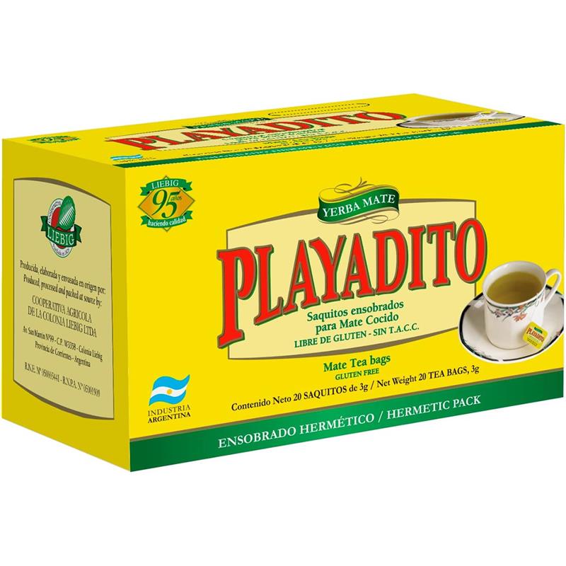 Mate Cocido en Sachet Playadito 20x3g