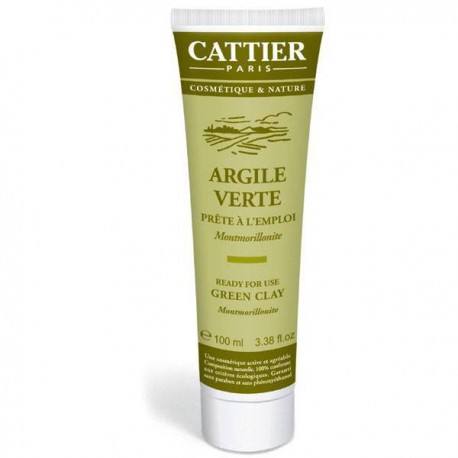 Arcilla Verde lista para su uso tubo Cattier Bio 100ml