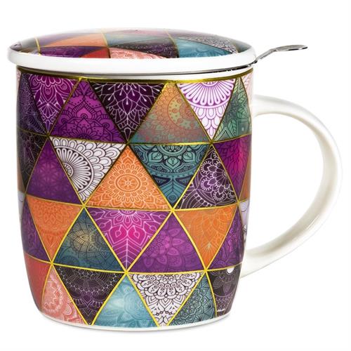 Juego de Tazas de Té Patchwork