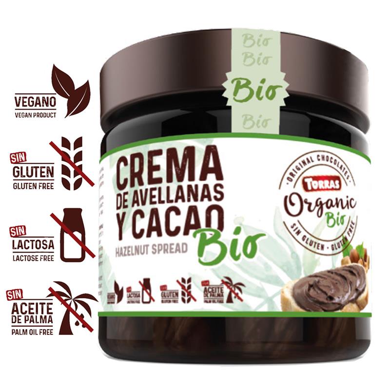 Crema de Cacao y Avellanas con Aceite de Oliva Bio 200g - Ecocash