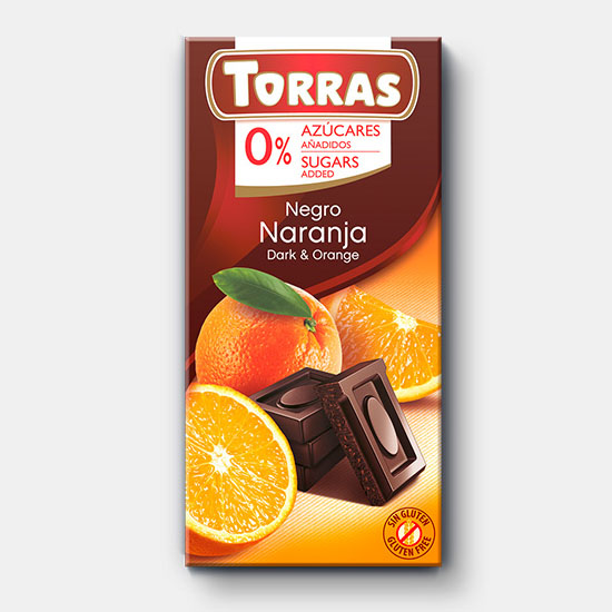 Chocolate Negro con Naranja Sin Azúcar Classic Convencional 75g