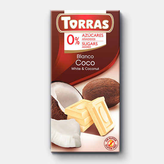 Chocolate Blanco con Coco Sin Azúcar Classic Convencional 75g