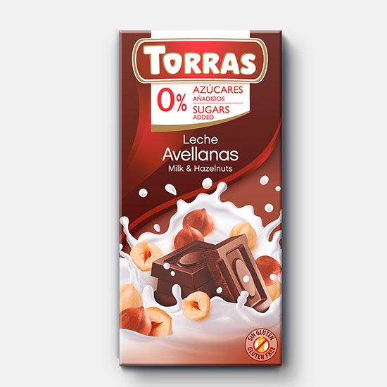 Chocolate con Leche y Avellanas Sin Azúcar Classic Convencional 75g